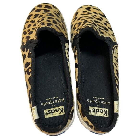 Keds Kate Spade New York Shoes Womens 7.5 Double Decker Mule Calf Hair Leopard - Picture 9 of 13